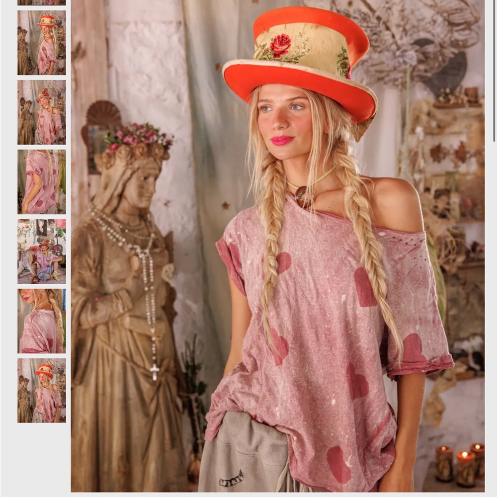 Magnolia Pearl All For Love Tee Top 2508 Vintage One Size